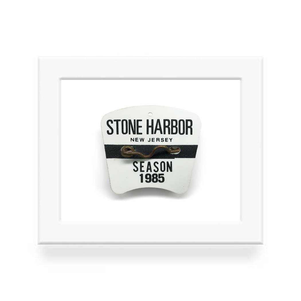 Stone Harbor (1985) NJ Beach Badge Print by CRC — c r c
